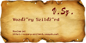 Vozáry Szilárd névjegykártya
