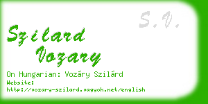 szilard vozary business card